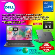 Gaming Laptop USED DELL G15 Intel Core i7-11800H 16GB DDR4 RAM 512GB SSD Nvidia RTX3060 RTX 3060  40