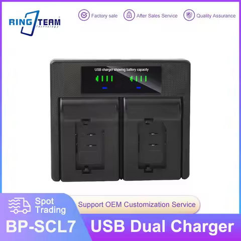 BP-SCL7 Dual Charger for Leica M11 M11-P Monochrom, Desktop Battery Charger