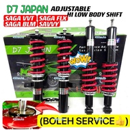 D7 JAPAN ADJUSTABLE SAGA 08-10 FLX 11-15 VVT 16-24 (BOLEH SERVICE) HI LOW BODY SHIFT // SAGA VVT BLM