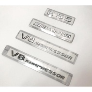 Creative First Benz E W211 E55 AMG V8 KOMPRESSOR Trunk Fender Wordmark Car Label Sticker Chrome-Plat
