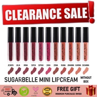 [CLEARANCE SALE] SUGARBELLE Mini Lipcream Black Series Matte Lipstick Paraben Free Makeup Long-lasti