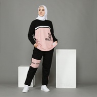 Baju Olahraga Wanita Setelan - Setelan Olahraga Wanita Panjang - One Set Olahraga Senam Lari Sepeda