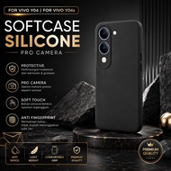CASING FOR VIVO Y04 VIVO Y04S SOFTCASE CAMERA PRO BLACK VIVO Y04 VIVO Y04S THICK MATERIAL RESISTANT 
