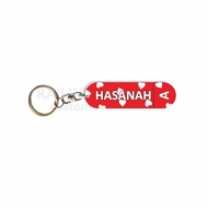 GANTUNGAN CUSTOM ACRYLIC KEYCHAIN WITH NAME, LOGO, PICTURE, COLOR AND WRITING (2 Sides - 7x2 cm - Cu