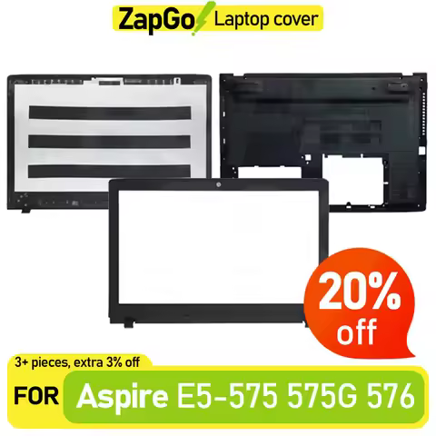 LCD Back Cover Front Bezel Hinges Bottom Case For Acer Aspire E5-575 E5-575G E5-576G E5-523 E5-553 E