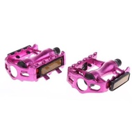 PAIRED ALUMINUM ALLOY FLAT BICYCLE PEDAL FOR BIKE BMX FIXED GEAR (ROSE)