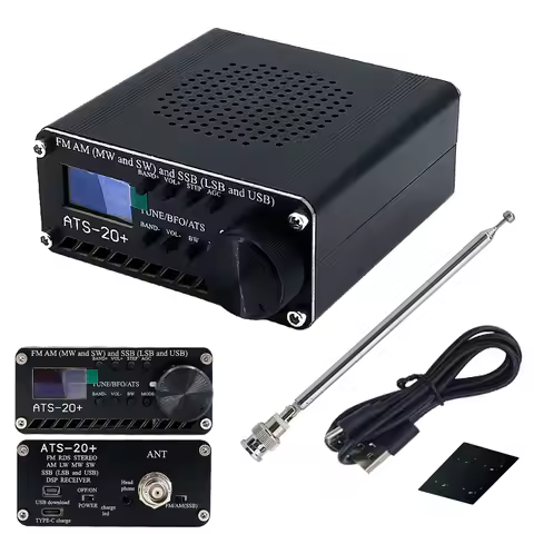 Latest Full-Band FM/AM/SSB/LSB/USB Ham Radio ATS-20+ Plus ATS20 V2 SI4732 Radio Receiver DSP SDR Rec