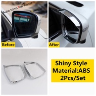 CJ7F Abs กระจกมองหลังรถยนต์ครอบคลุม Rain Eyebrow กรอบด้านนอกสำหรับ Nissan Qashqai J11 / Murano / X-t