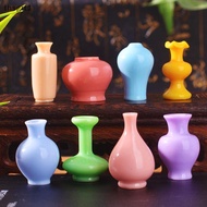 [TG1] 8pcs Mini Colorful Vase Bottles/pots Handmade Dollhouse Miniatures Vase Doll House Decora Kitc