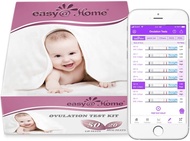 Easy Home 50 Ovulation Test Strips and 20 Pregnancy Test Strips Combo Kit, (50 LH + 20 HCG)