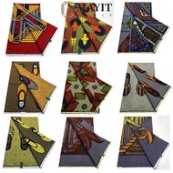 MAYIT Ankara Fabric - 6 Yards Colorful Patterns, Soft Cotton for Sewing