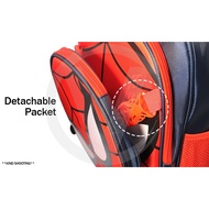 Super Hero Spider Cartoon Man 6 Wheels School Bag with Trolley for Kids