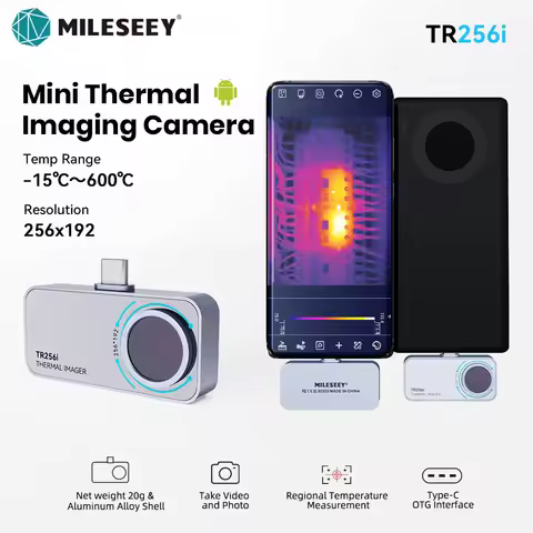 MILESEEY Thermal Camera TR256i 256x192 Thermal Imaging Camera Android/iPhone,Panel PCB Circuit Repai