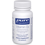 Pure Encapsulations Vitamin D3 125 mcg (5,000 IU) - 60 Capsules Supplement to Support Bone, Joint, B