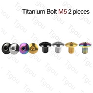 Tgou Split/A Whole Oil Cylinder Lid Bolts XT Bicycle Hydraulic M5 Bolt for Shimano Titanium Bike Brake Handle Disc Fixed Screw 2pc