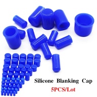 5pcs Silicone Blanking Cap Intake Vacuum Hose End Bung Plug Caps Blue PVC Plastic Rubber