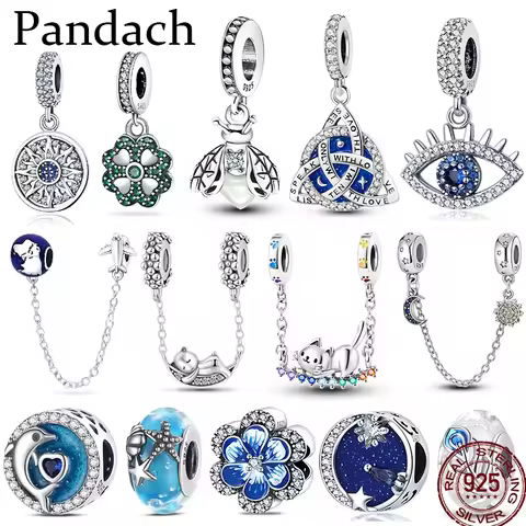 925 Sterling Silver Butterfly Starry Sky Various Elements Style Charm Pendant Beads Suitable Fit Pan