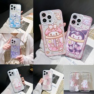 Cartoon Melody Kuromi Rabbit Pattern Phone Case For OPPO R11 R11S Plus R15 R17 Pro R15S Casing Camera Protection Soft TPU Transparent Cover