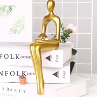 1 bức tượng giải thưởng Oscar bằng nhựa trừu tượng'sáng tạo, đồ trang trí để bàn cho kệ TV, kệ sách,