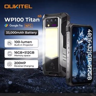 【LOCAL】OUKITEL WP100 TITAN 5G Mobiles Built-in Projector 48GB+512GB 33000mAh 66W Fast chargr 200MP 6