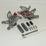 Motorcycle Adjustable Rearset Footrests Foot Pegs Shift Pedals Shifter Bracket For KAWASAKI Ninja ZX