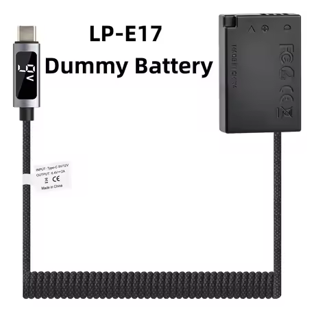 Charger LP-E17 Dummy Battery ACK-E18 Power Adapter DR-E18 for Canon EOS R50 R50V R8 R10 R100 RP Rebe