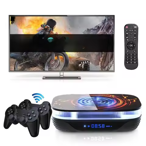 Super Console X4 Plus Retro Game Consoles Built-in 65000+ Games, Plug and Play Video Game Console, A