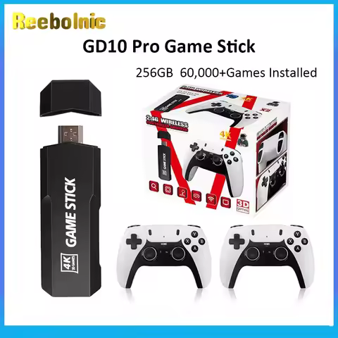 2026 GD10 Pro 256G 60000+ Games Installed Retro Video Game Console 3D 4K HD Output PSP 40+Simulators