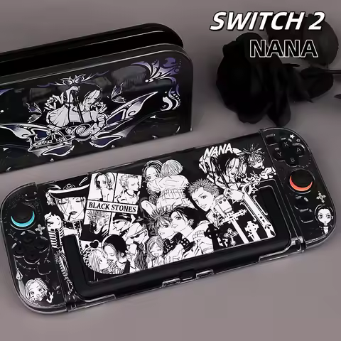 Original Anime Nana Switch2 Protective Shell Black Transparent Split Hard Shell Ns2 Anime Game Perip