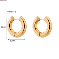Anting Titanium Bulatan Simple Earrings Stainless Steel for Women Subang Telinga Anti Karat Viral