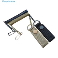 SEPTEMBER Spiral Stretch Keychain Metal Carabiner Safety 1 Pc Phone Keychain Key Ring Outdoor Tool S