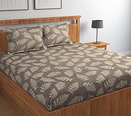 SJH DECOR HOME Premium Cotton Flat Double Bedsheets with 2 King Size Pillow Covers | Double Bed Brea