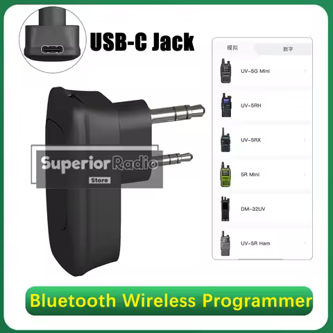 Baofeng Walkie Talkie Wireless Bluetooth Programming Adapter Phone APP No Driver For UV-5RH BF-T20D 