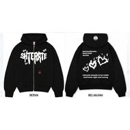 Baju Hoodie Boxy Zipper SH Terate Reflektif K88