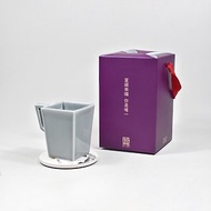 【聖誕限量禮盒】質感特色冰裂紋馬克杯+陶瓷吸水杯墊