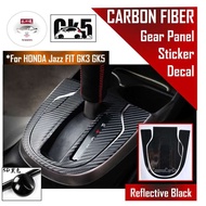 Decor Decal For Honda Jazz/Fit GK GK3 GK5 Gear Shift Panel 5D Reflective Carbon Fiber Sticker Car Ac