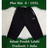Plus Size S-10XL Seluar Sukan Pendek 3 Suku Sport Seluar Tracksuit Pendek 3 Suku Jogging Short Pants