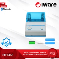 Iware Printer barcode Label Sticket Thermal Iware MP-58LP 58mm Bluetooth USB