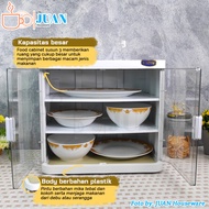 Nandos Food Cabinet with 3 Shelves, Bistro Food Storage, 3-Tier Food Cabinet