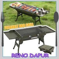 STAINLESS STEEL FOLDABLE BBQ STAND Portable Foldable Outdoor BBQ Grill Camping Picnic Charcoal Grill