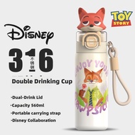 560ml Nick Kids Thermos 316 Stainless Steel Dual-Drink Straw Cup | 双饮吸管杯 小学生防摔便携保温杯