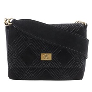 【日本直送】香奈兒 CHANEL 經典菱格紋肩背包 A19343Y02640 麂皮 黑色 女性【二手】