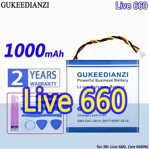 For Jbl Live 660NC,LIVE 660 Wireless Headset 683331 Reliable Power Supply Battery 1000Mah
