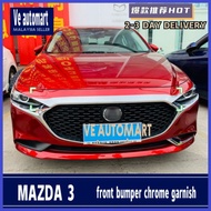 Vemart mazda 3 front bumper chrome garnish accessories spoiler