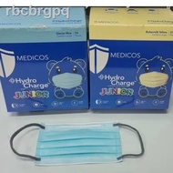 【ready stock】♛MEDICOS HydroCharge™ 4-ply Surgical Face Mask Junior – for kids (4-12 years old) [ASTM Level II] Medicos k