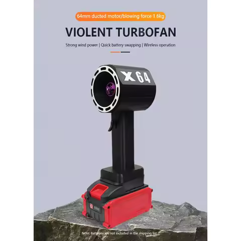 Super Sale X64 Violent Blower Thrust 1.6kg Handheld Turbo Jet Fan 64mm Brushless Motor Leaf Blower S