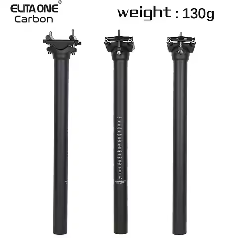 ELITA ONE Carbon Fiber Seatpost for MTB/Road Bike 27.2/30.9/31.6mm Diameter Lightweight 130g with Ti