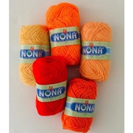 Warna2 Jingga - Benang Kait Brand NONA / NONA Brand Knitting Yarn - Orange Colours - 1PKT (5 biji).