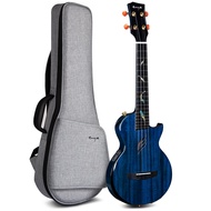 Enya Tenor Ukulele All Solid Flame Maple Ukulele with Built-in AcousticPlus Pickup and Deluxe Ukulele Case(EUT-E6)