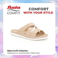 Bata Comfit  รองเท้าเพื่อสุขภาพ Comfortwithstyle รองเท้าแตะ รองเท้าแตะแบบสวม รองเท้าลำลองแบบสวม รองเท้าลำลองผู้หญิง สำหรับผู้หญิง สีเบจ 5618236